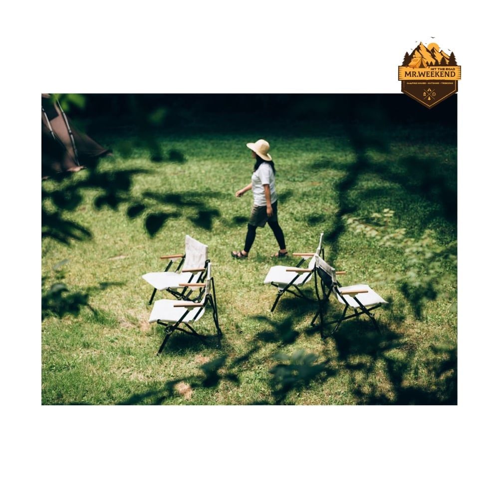 Ghế Dã Ngoại Snow Peak Low Chair Short Ivory LV-093IV