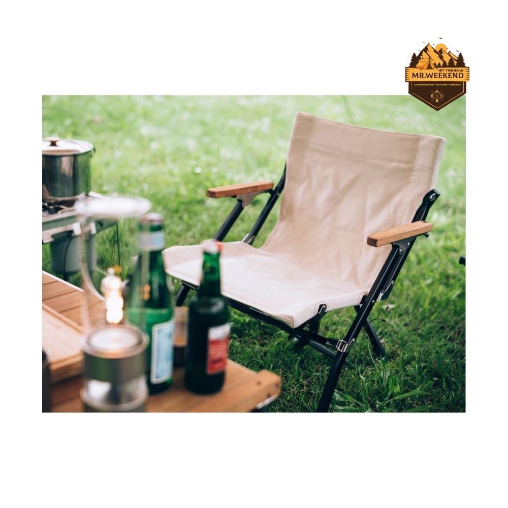 Ghế Dã Ngoại Snow Peak Low Chair Short Ivory LV-093IV