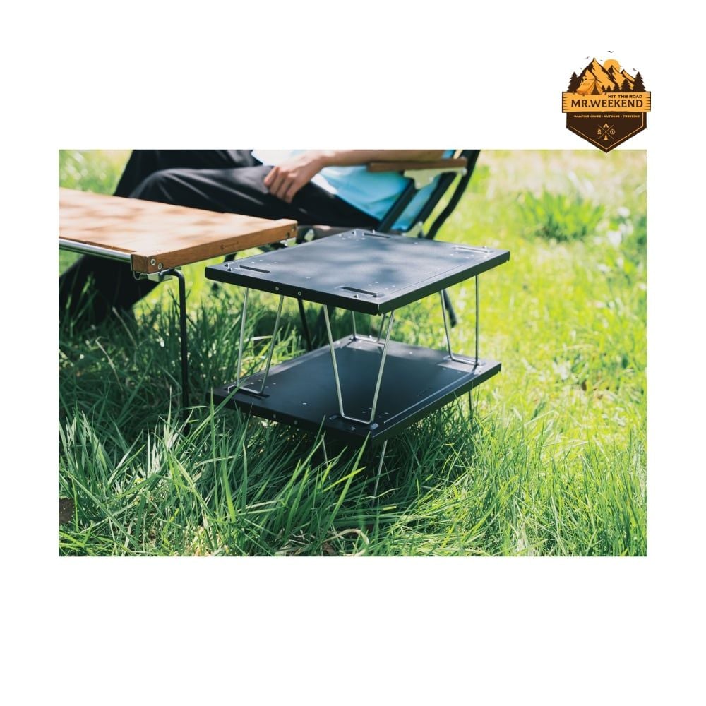 Nắp Kệ Thùng Snow Peak Shelf Container Lid Rack 25 Black FES-045-BK