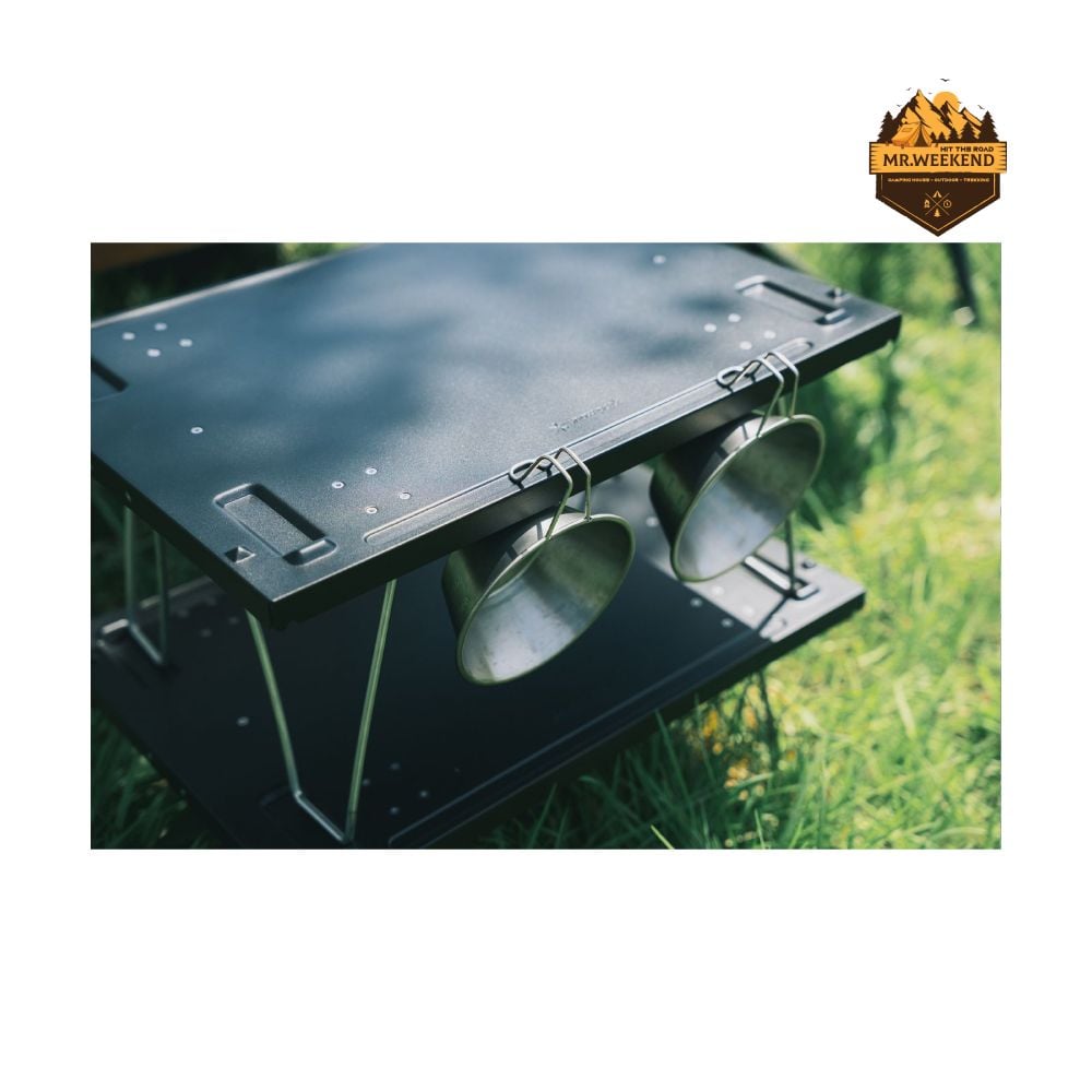 Nắp Kệ Thùng Snow Peak Shelf Container Lid Rack 25 Black FES-045-BK