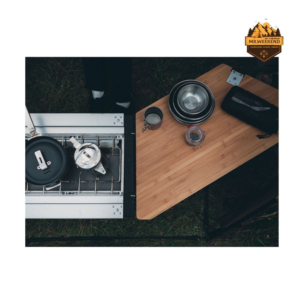 Mặt Bàn Nối Ghép Snow Peak Multifunction Table Open L Bamboo (CK-218)