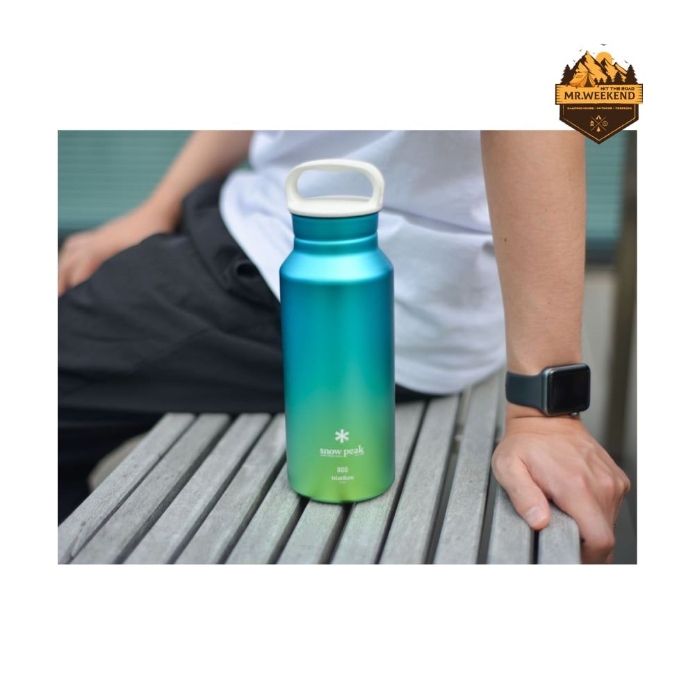 Bình Nước Titanium Snow Peak Aurora Bottle 800 Ocean TW-800RE-OC