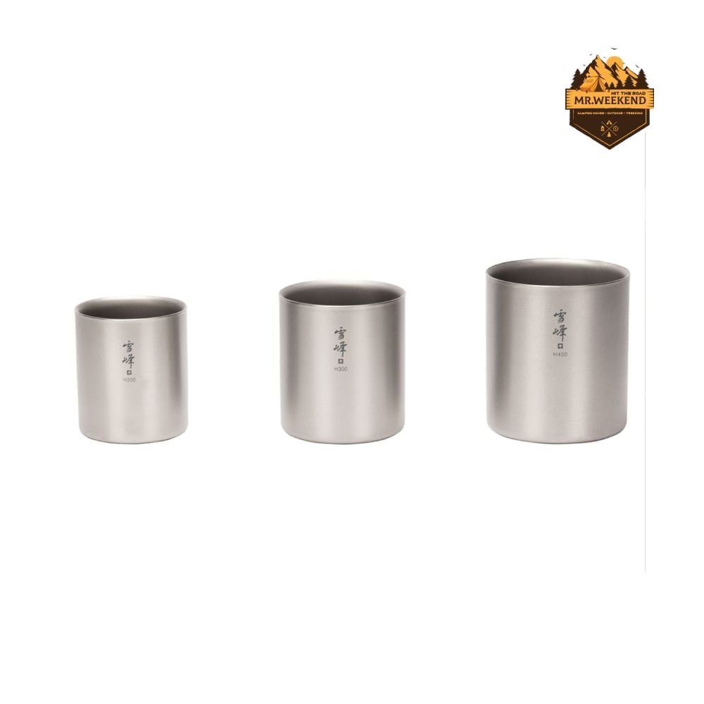 Ly Titanium 2 Lớp Snow Peak Stacking Mug Yukimine H200 TW-124