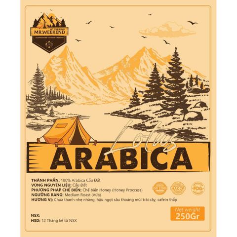 Cà Phê Arabica Cầu Đất Honey Lotus 250g