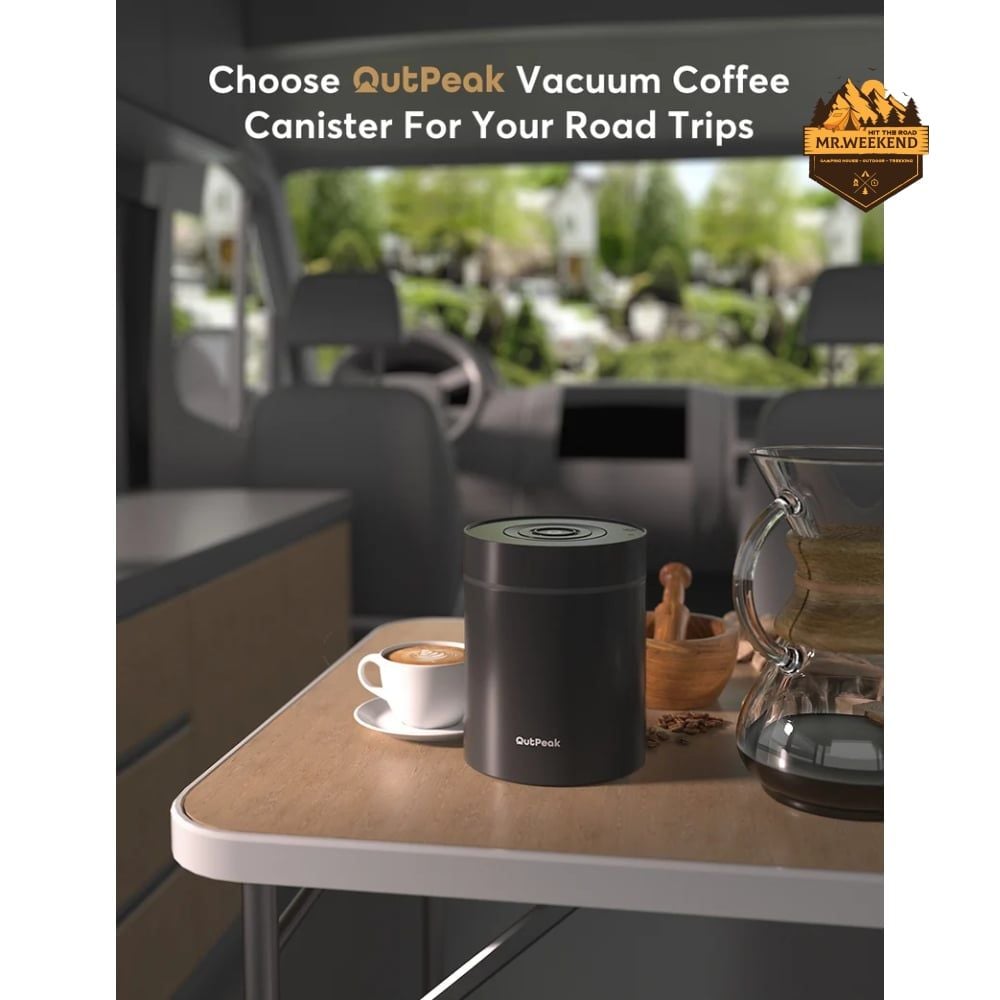 Hũ Hút Chân Không Cà Phê Thông Minh OutPeak 250g Space Grey