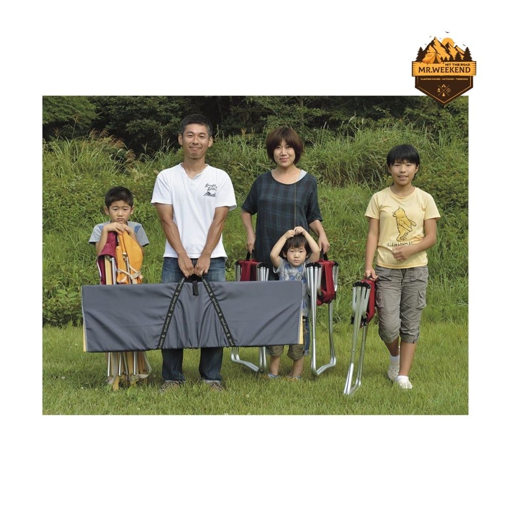 Bàn Dã Ngoại Xếp Gọn Snow Peak One-Action Table Long Bamboo (LV-015TR)
