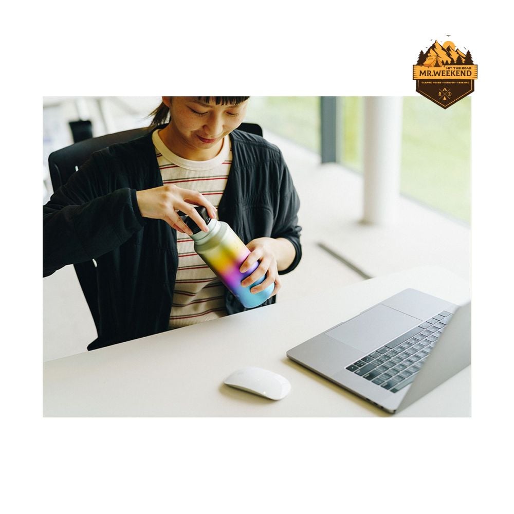 Bình Nước Titanium Snow Peak Aurora Bottle 800 Rainbow TW-800-RA