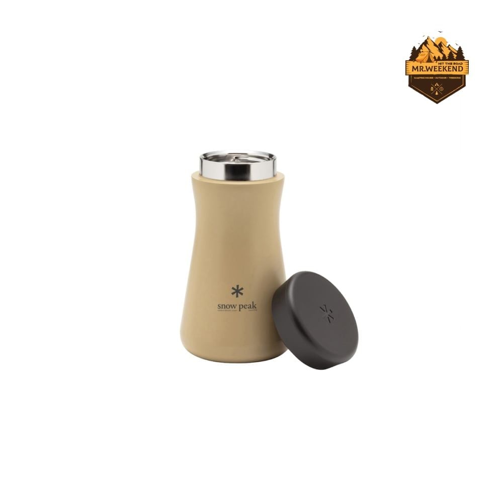 Bình Giữ Nhiệt Dã Ngoại Snow Peak Stainless Vacuum Bottle Type T350 Sand (TW-350-SN)