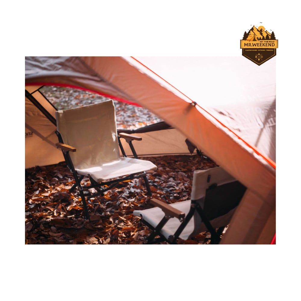 Ghế Dã Ngoại Snow Peak Low Chair Short Ivory LV-093IV