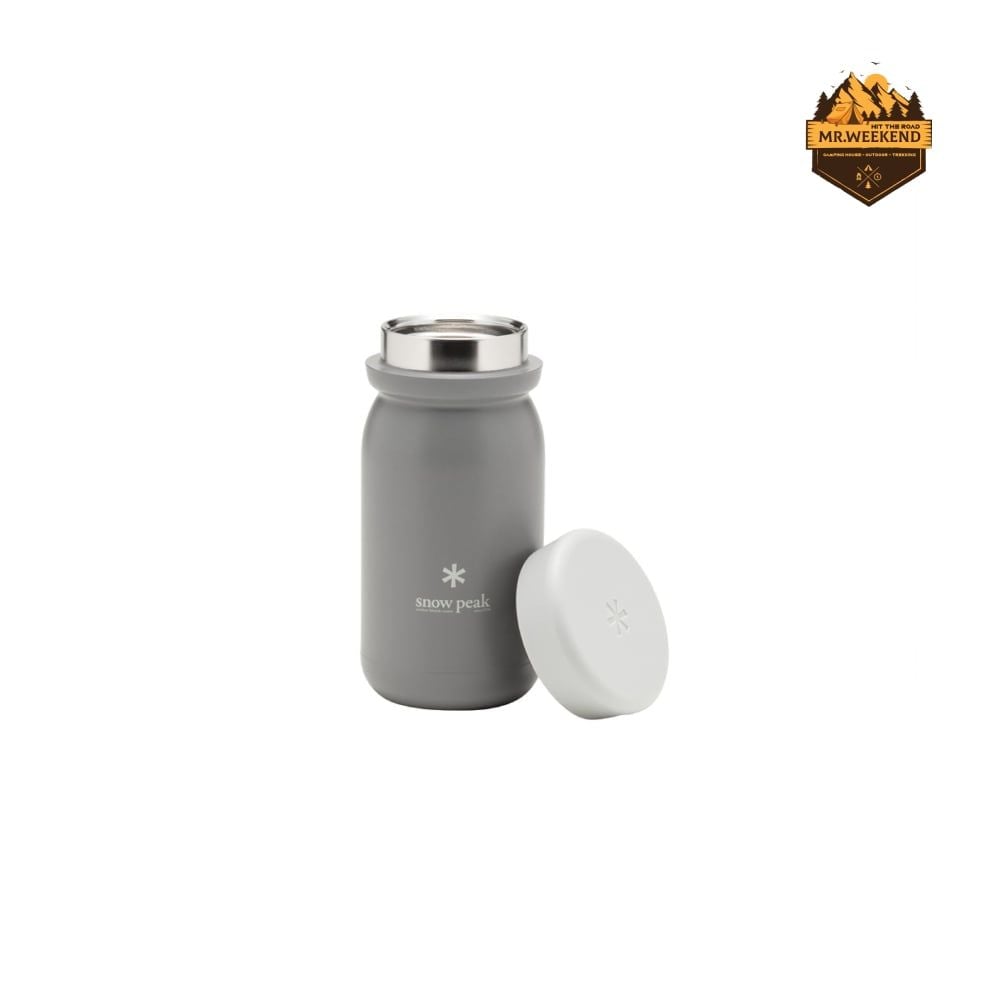 Bình Giữ Nhiệt Dã Ngoại Snow Peak Stainless Vacuum Bottle Type M350 Ash (TW-351-AS)