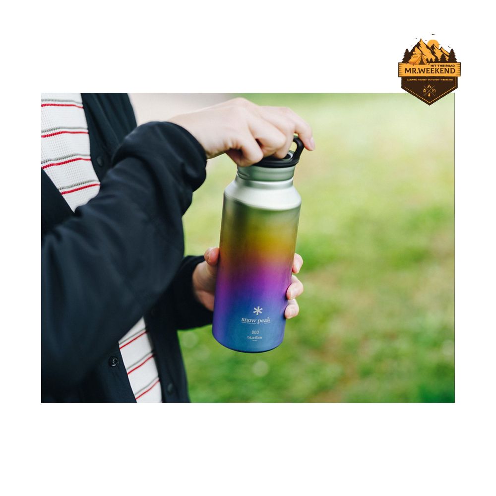 Bình Nước Titanium Snow Peak Aurora Bottle 800 Rainbow TW-800-RA
