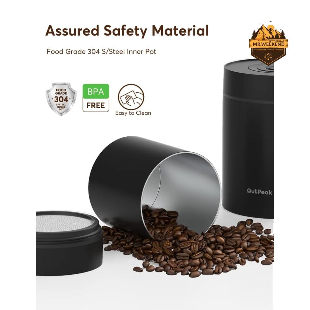 Hũ Hút Chân Không Cà Phê Thông Minh OutPeak 250g Space Grey