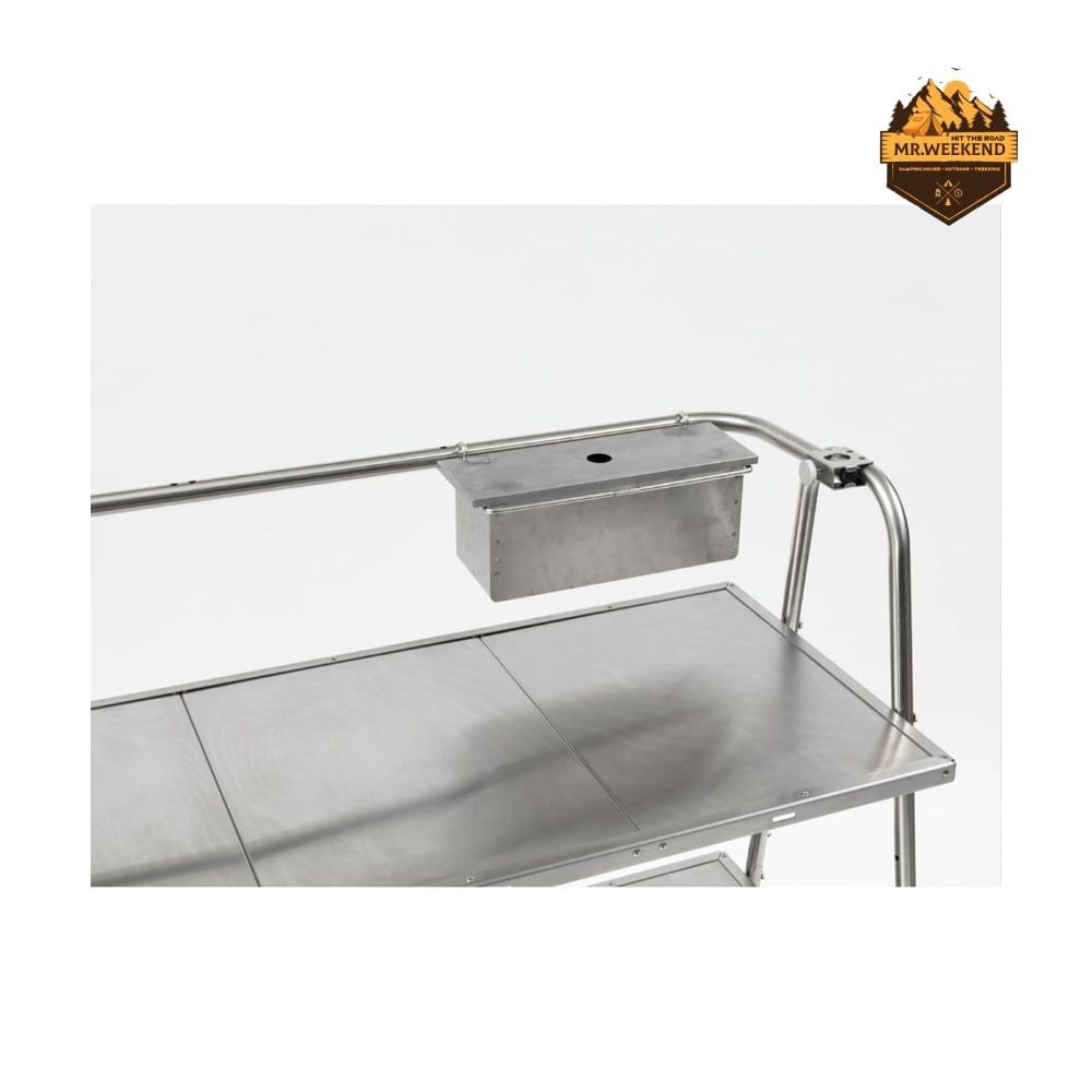 Bàn Bếp Dã Ngoại Inox Snow Peak Stainless Steel Kitchen Table (LV-310)