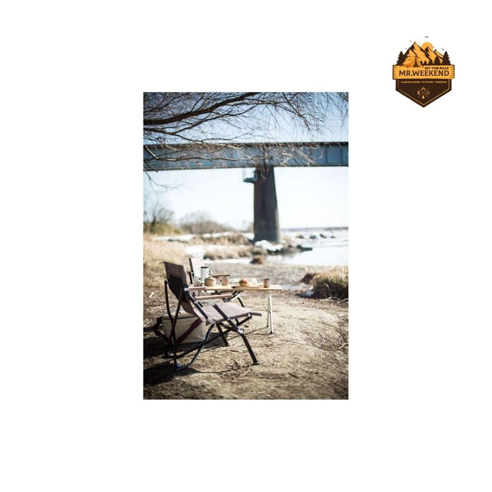 Ghế Cắm Trại Snow Peak Low Chair Short Grey LV-093GY