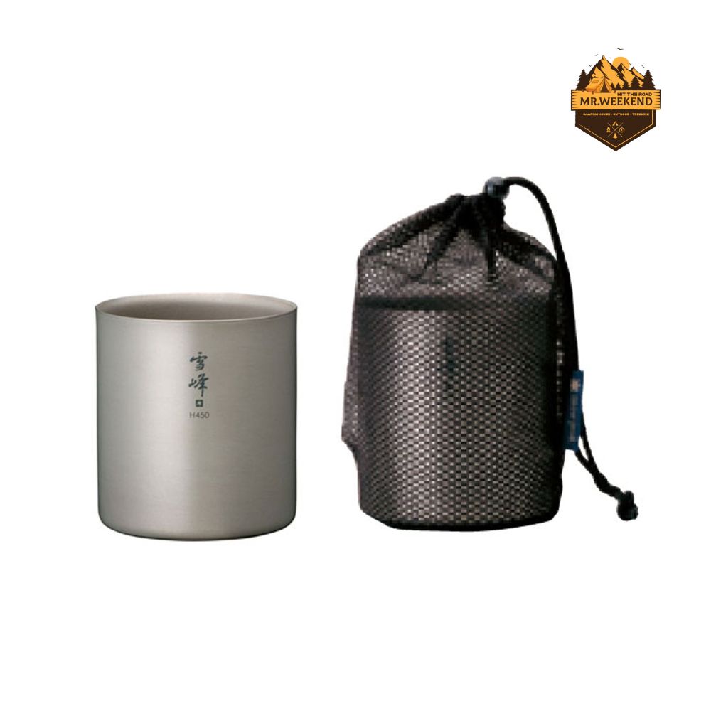 Ly Titanium 2 Lớp Snow Peak Stacking Mug Yukimine H450 TW-122
