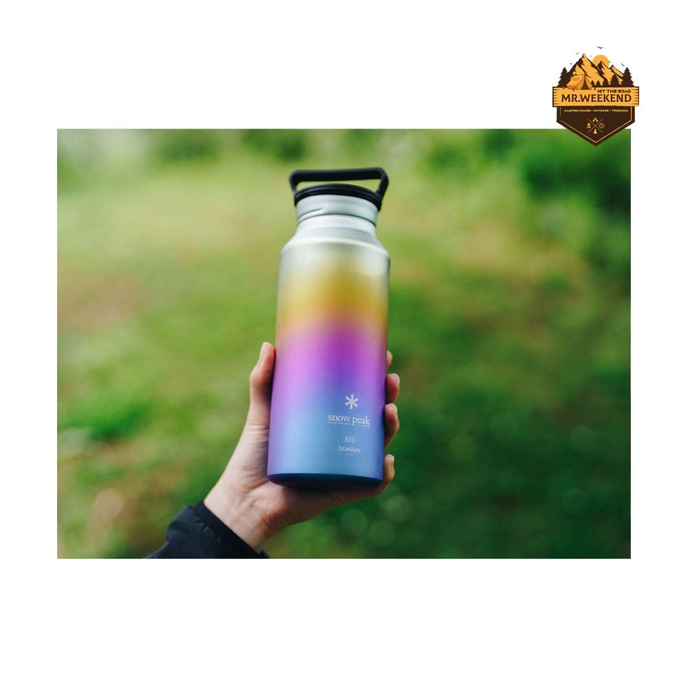 Bình Nước Titanium Snow Peak Aurora Bottle 800 Rainbow TW-800-RA
