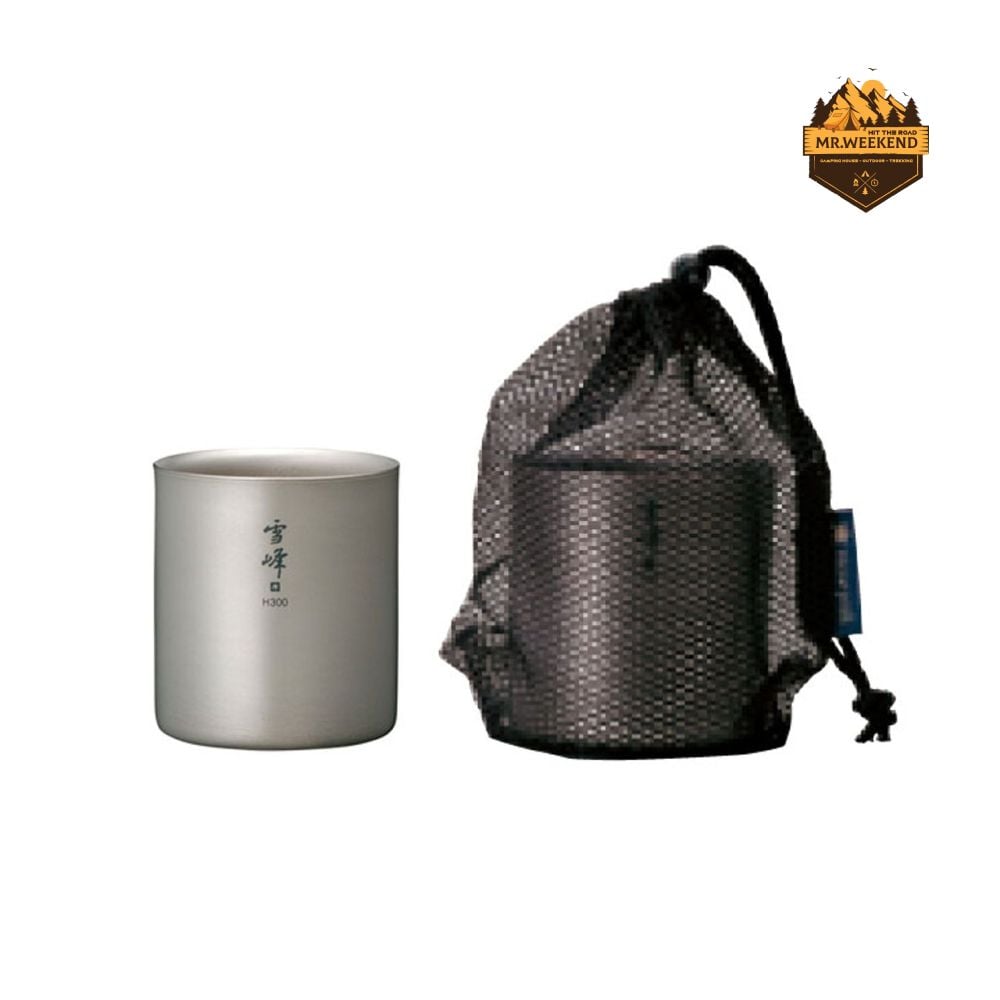 Ly Titanium 2 Lớp Snow Peak Stacking Mug Yukimine H300 TW-123