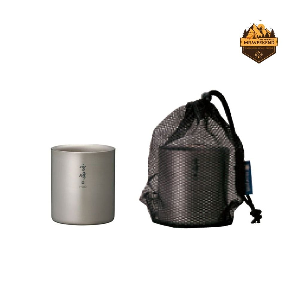 Ly Titanium 2 Lớp Snow Peak Stacking Mug Yukimine H200 TW-124