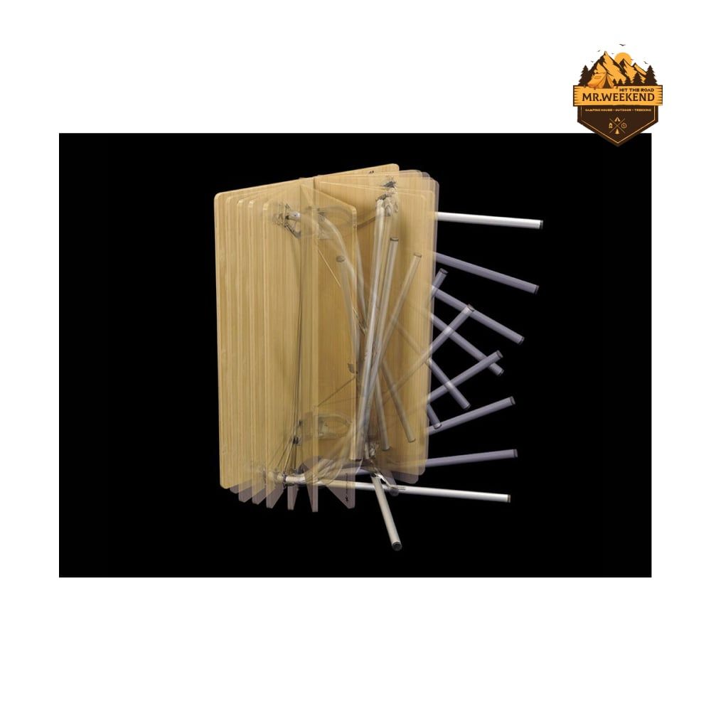 Bàn Dã Ngoại Xếp Gọn Snow Peak One-Action Table Bamboo (LV-010TR)