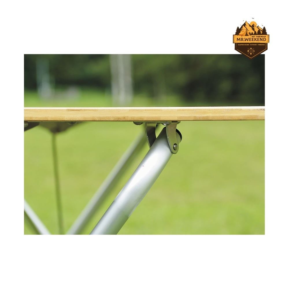 Bàn Dã Ngoại Xếp Gọn Snow Peak One-Action Low Table Bamboo (LV-100TR)