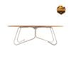 Bàn Tròn Gỗ Tre Dã Ngoại Snow Peak One-Action Low Table M LV-071TR