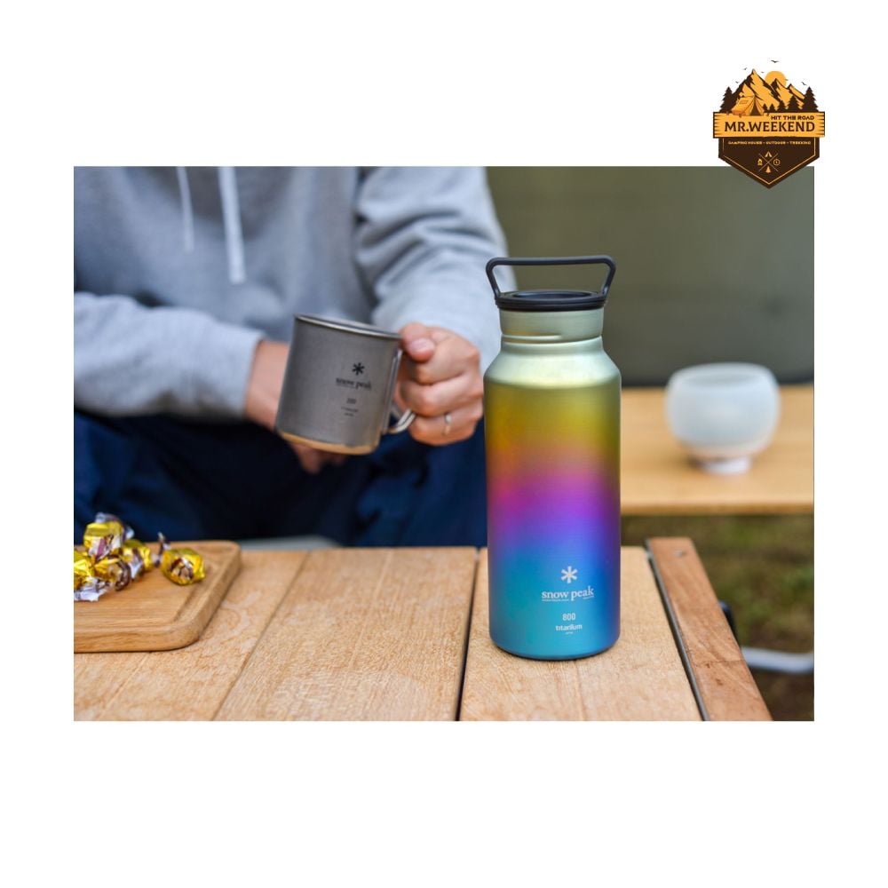 Bình Nước Titanium Snow Peak Aurora Bottle 800 Rainbow TW-800-RA
