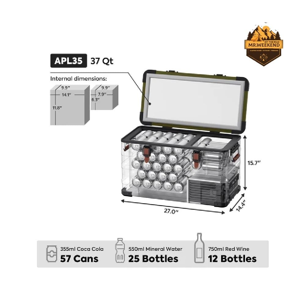 Tủ Lạnh Dã Ngoại Xe Hơi ICECO x Jeep APL35 Dual Zone (35L) Limited
