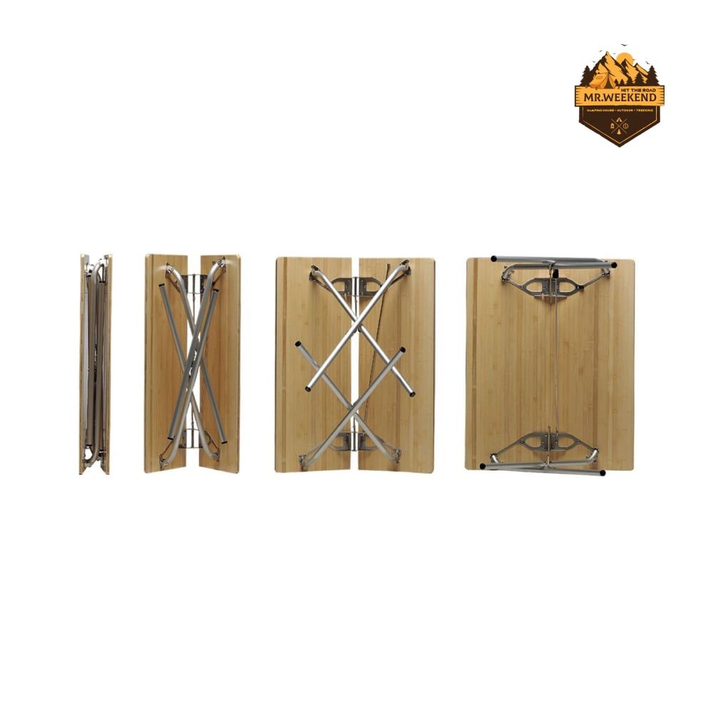 Bàn Dã Ngoại Xếp Gọn Snow Peak One-Action Table Bamboo (LV-010TR)