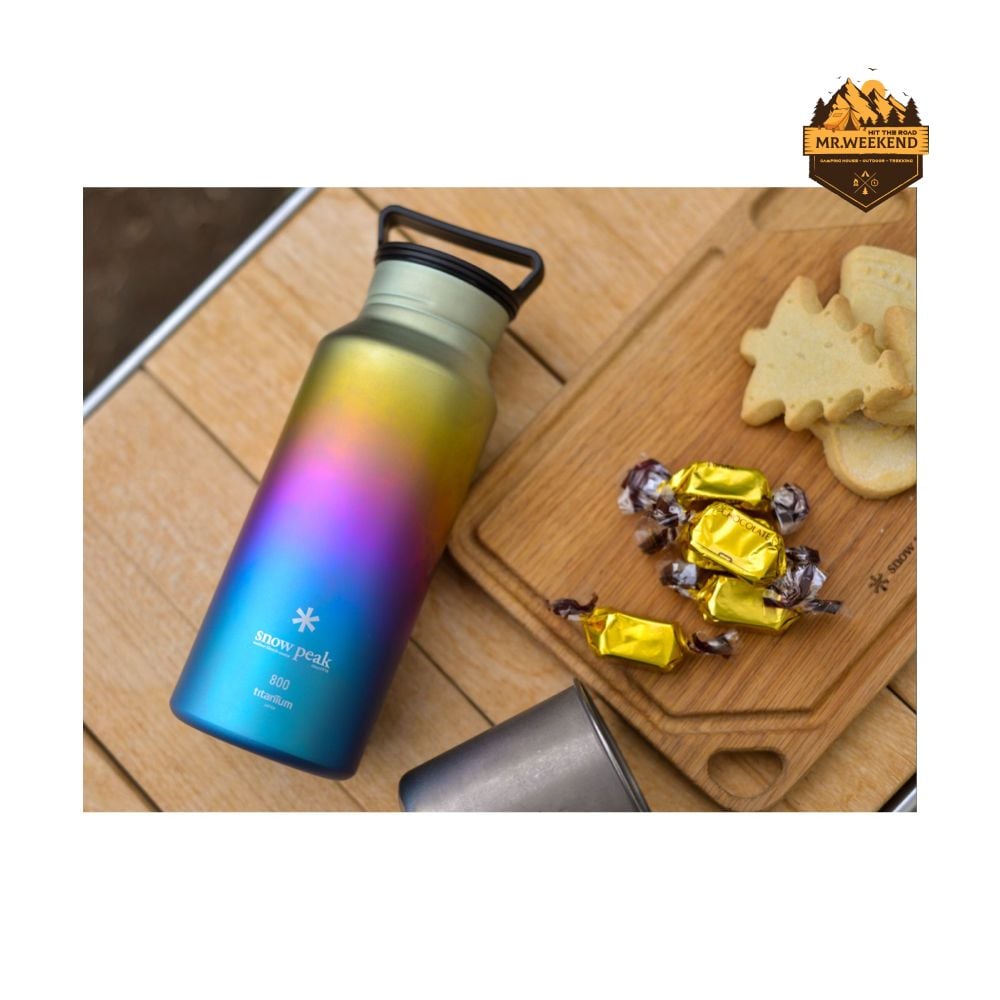 Bình Nước Titanium Snow Peak Aurora Bottle 800 Rainbow TW-800-RA