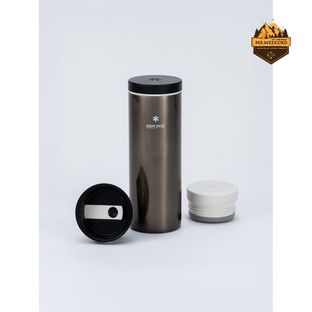 Bình Giữ Nhiệt Dã Ngoại Snow Peak System Bottle 500ml Dark Silver (TW-071R-DS)