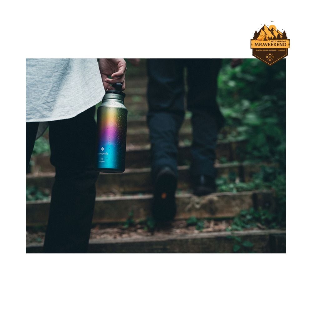 Bình Nước Titanium Snow Peak Aurora Bottle 800 Rainbow TW-800-RA