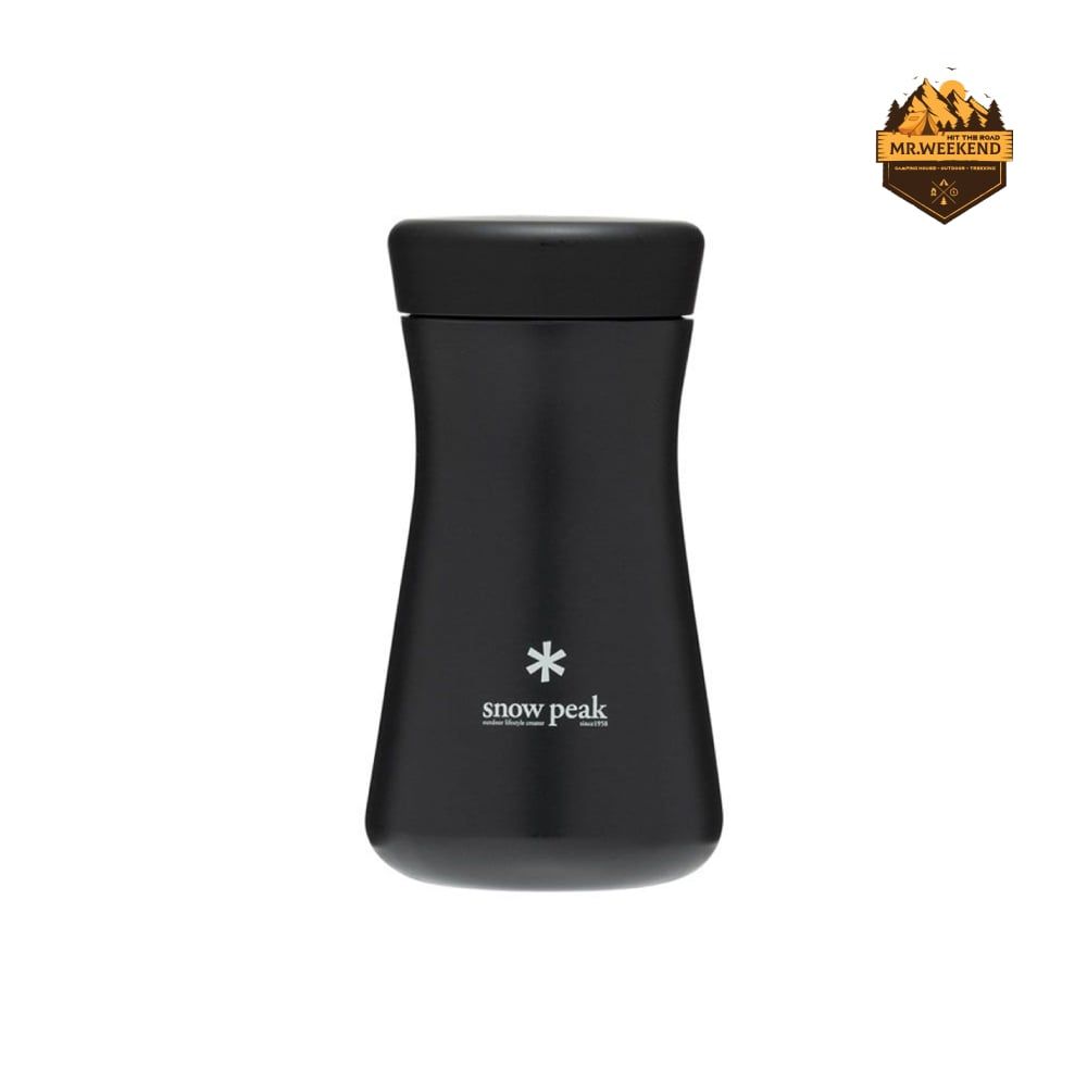 Bình Giữ Nhiệt Dã Ngoại Snow Peak Stainless Vacuum Bottle Type T350 Black (TW-350BK)