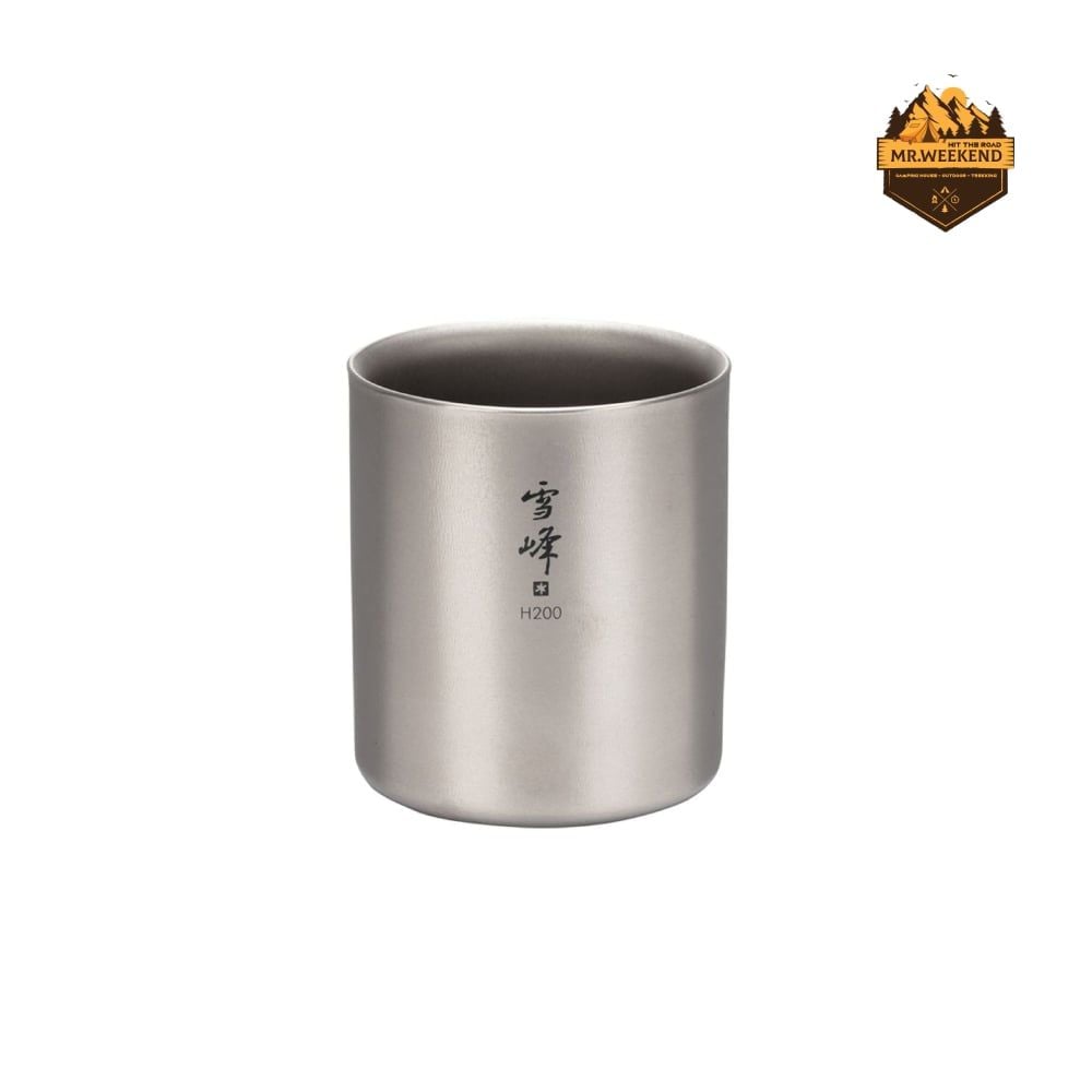 Ly Titanium 2 Lớp Snow Peak Stacking Mug Yukimine H200 TW-124