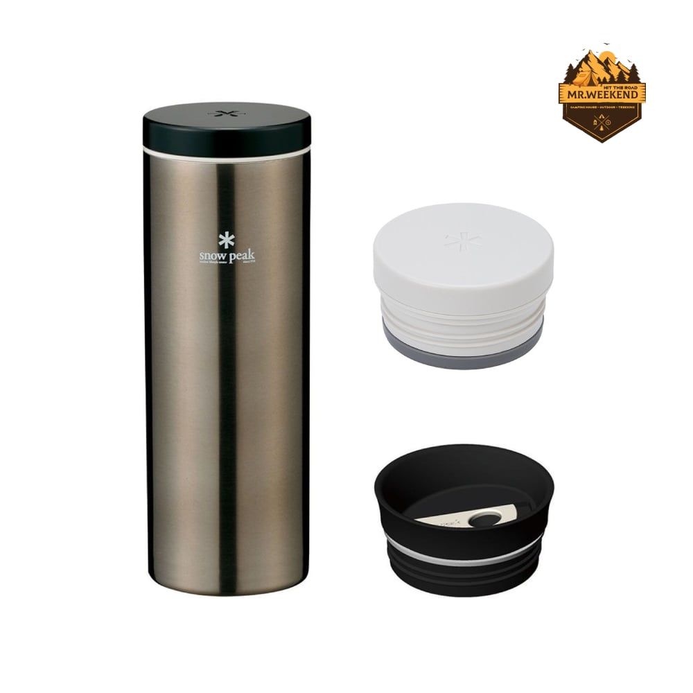 Bình Giữ Nhiệt Dã Ngoại Snow Peak System Bottle 500ml Dark Silver (TW-071R-DS)