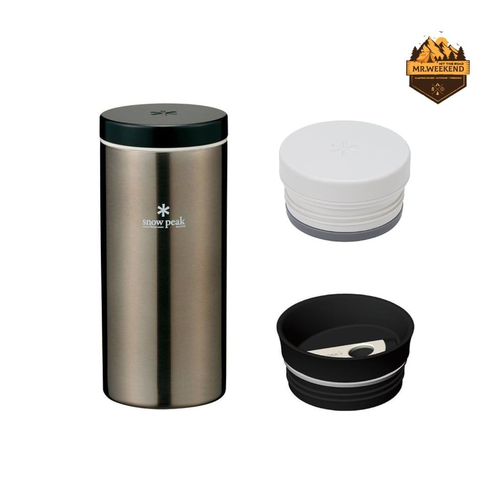 Bình Giữ Nhiệt Dã Ngoại Snow Peak System Bottle 350ml Dark Silver (TW-070R-DS)
