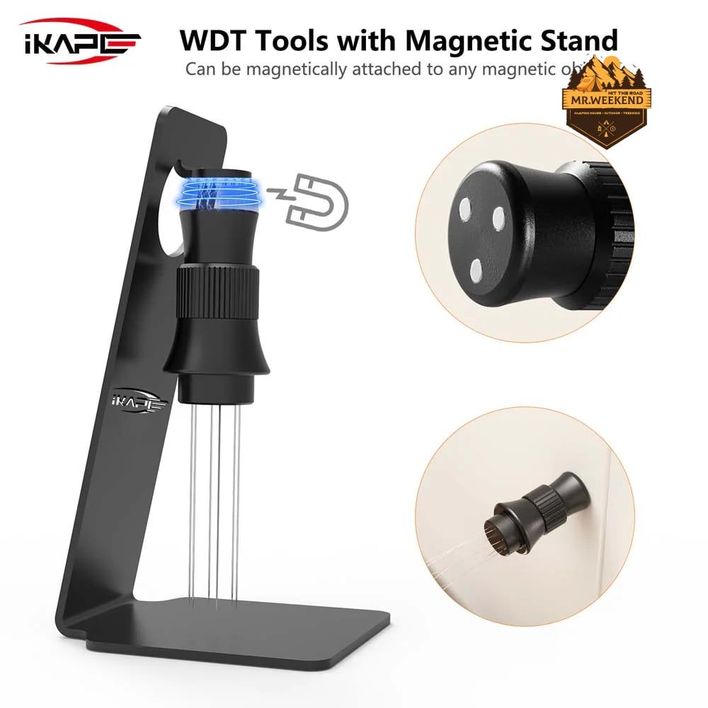 Dụng cụ khuấy bột cà phê IKAPE Espresso WDT Tools, Adjustable Espresso Stirrer for Barista, with Magnetic Stand