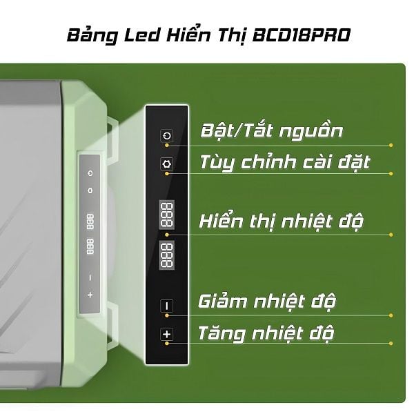 Tủ Lạnh Ô Tô Alpicool BCD18 Pro (24L) – 2 Ngăn Độc Lập