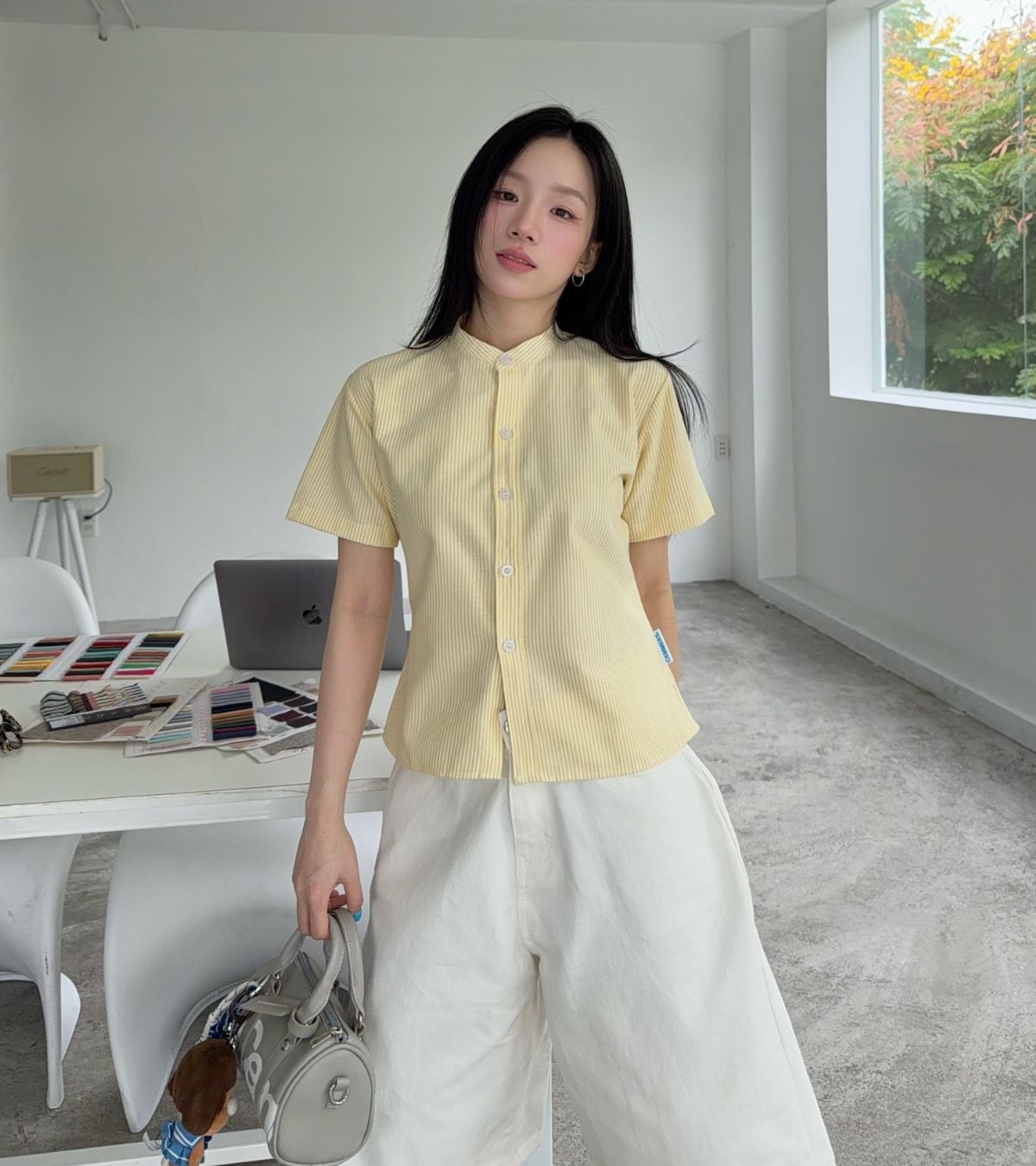  ÁO SƠ MI CROPTOP CEMMERY - SLEEK SHIRT 