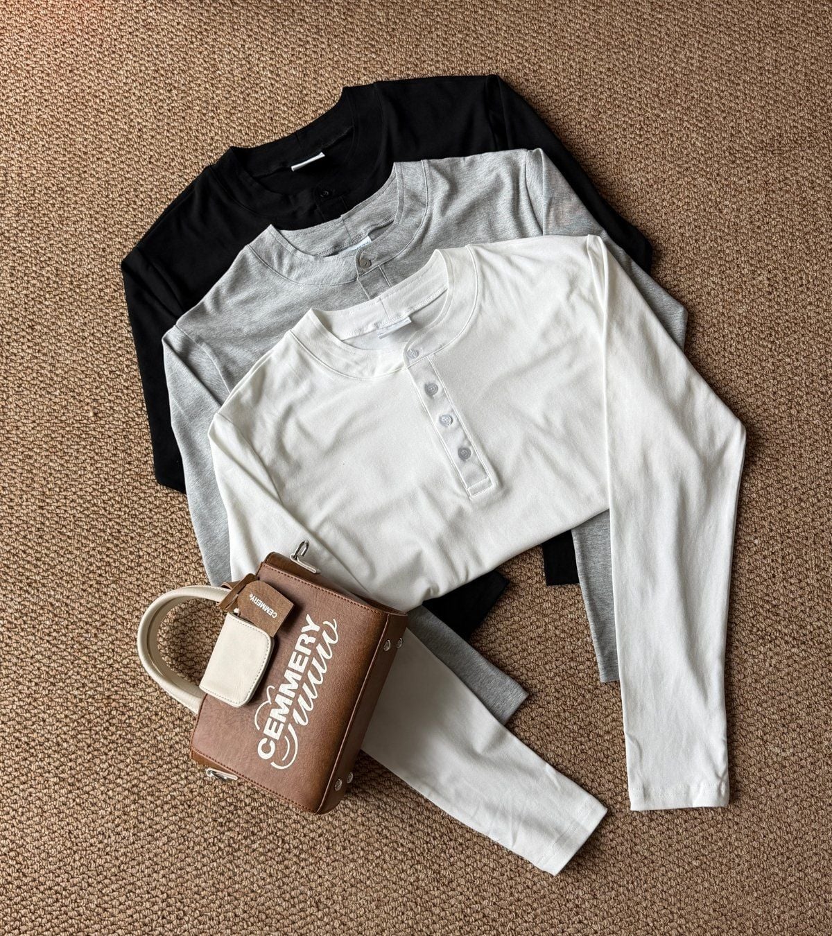  ÁO TAY DÀI FORM REGUALR CEMMERY - PURE LONG 