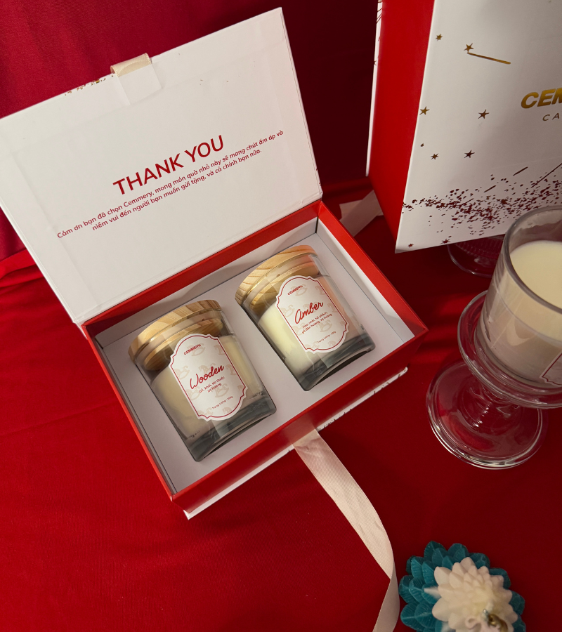  SET 2 NẾN THƠM CEMMERY - LUME CANDLE GIFT BOX 