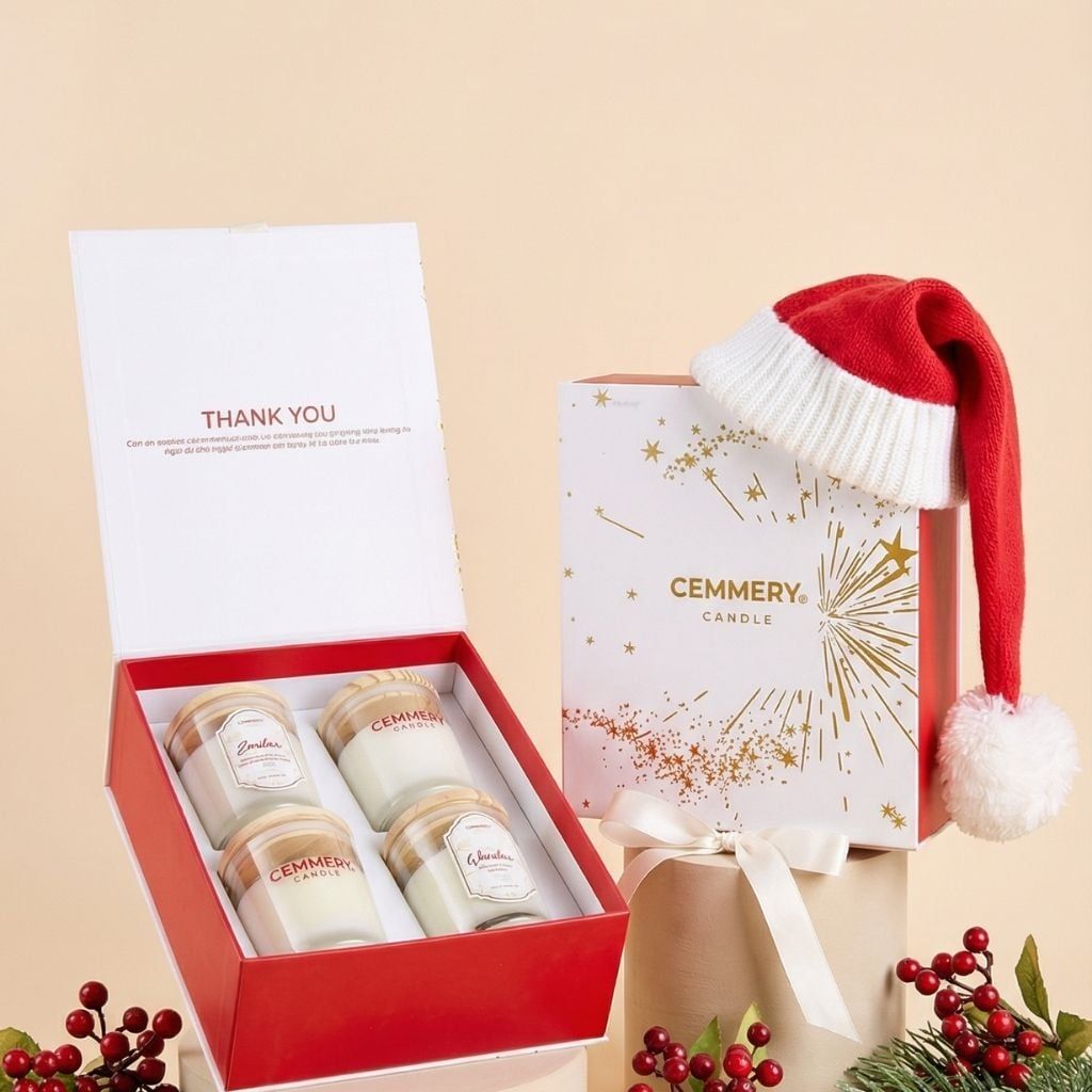  SET 4 NẾN THƠM CEMMERY - LUME CANDLE GIFT BOX 