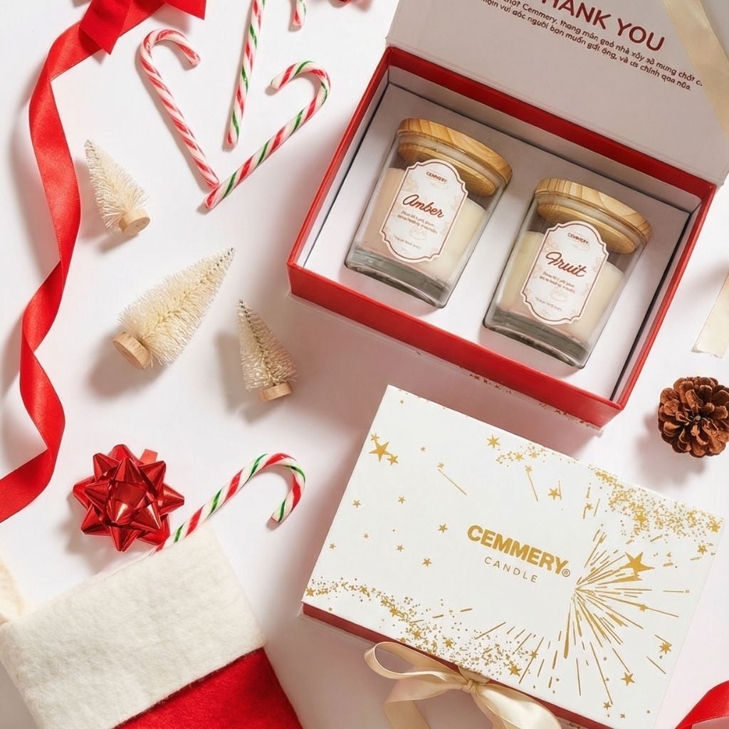  SET 2 NẾN THƠM CEMMERY - LUME CANDLE GIFT BOX 