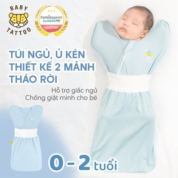  Túi Ngủ, Nhộng Chũn, Ủ Kén 2 Chi Tiết Rời, Hỗ Trợ Giấc Ngủ, Chống Giật Mình Cho Bé Từ 0-2 Tuổi 