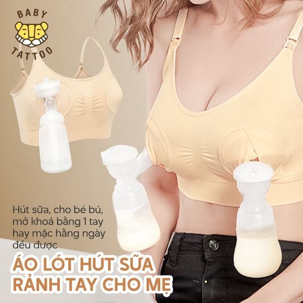  Áo Ngực, Áo Lót Hút Sữa Rảnh Tay Cho Con Bú 2 Trong 1, Thiết Kế Không Gọng, Co Giãn, Nâng Đỡ Chống Chảy Xệ 