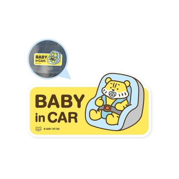  Sticker Trang Trí, Dán Xe Baby In Car, Kích Thước 13x7 cm 