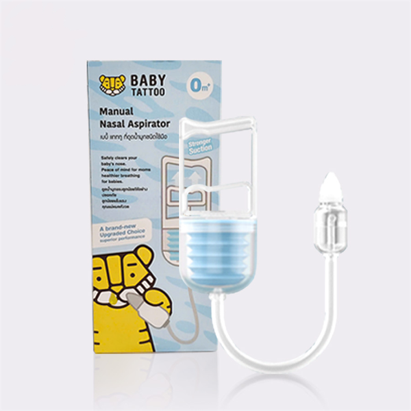  BABY TATTOO Dụng Cụ Hút Dịch Mũi Kéo Tay Kiếm Soát Lực, Đầu Hút Silicone Mềm, An Toàn Cho Bé 