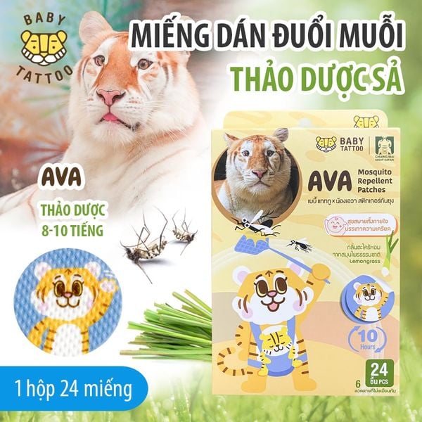  Miếng Dán Chống Muỗi, Côn Trùng Cho Trẻ Em Chiết Xuất Thiên Nhiên, Hương Thảo Dược Nhẹ Nhàng, Hộp 24 Miếng 