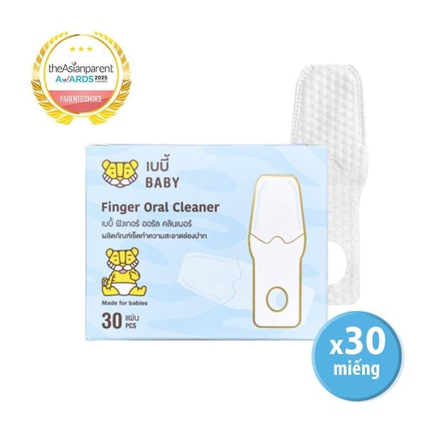  Bàn Chải Vải Xỏ Ngón Làm Sạch Rặng Miệng Cho Bé Từ 0-2 Tuổi, Hộp 30 cái 