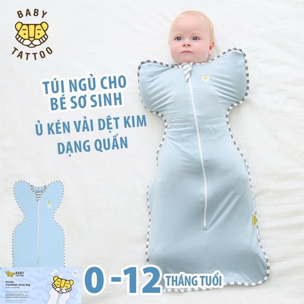  Túi Ngủ, Nhộng Chũn, Ủ Kén Vải Dệt Kim Dạng Quấn Cho Bé Sơ Sinh Từ 0-12 Tháng Tuổi 