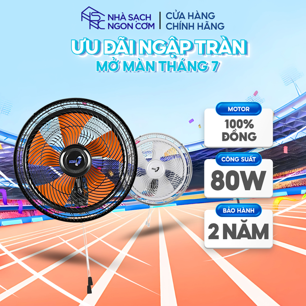Quạt treo bán công nghiệp ASIA TURBO X - 80W - Bảo hành 24 tháng